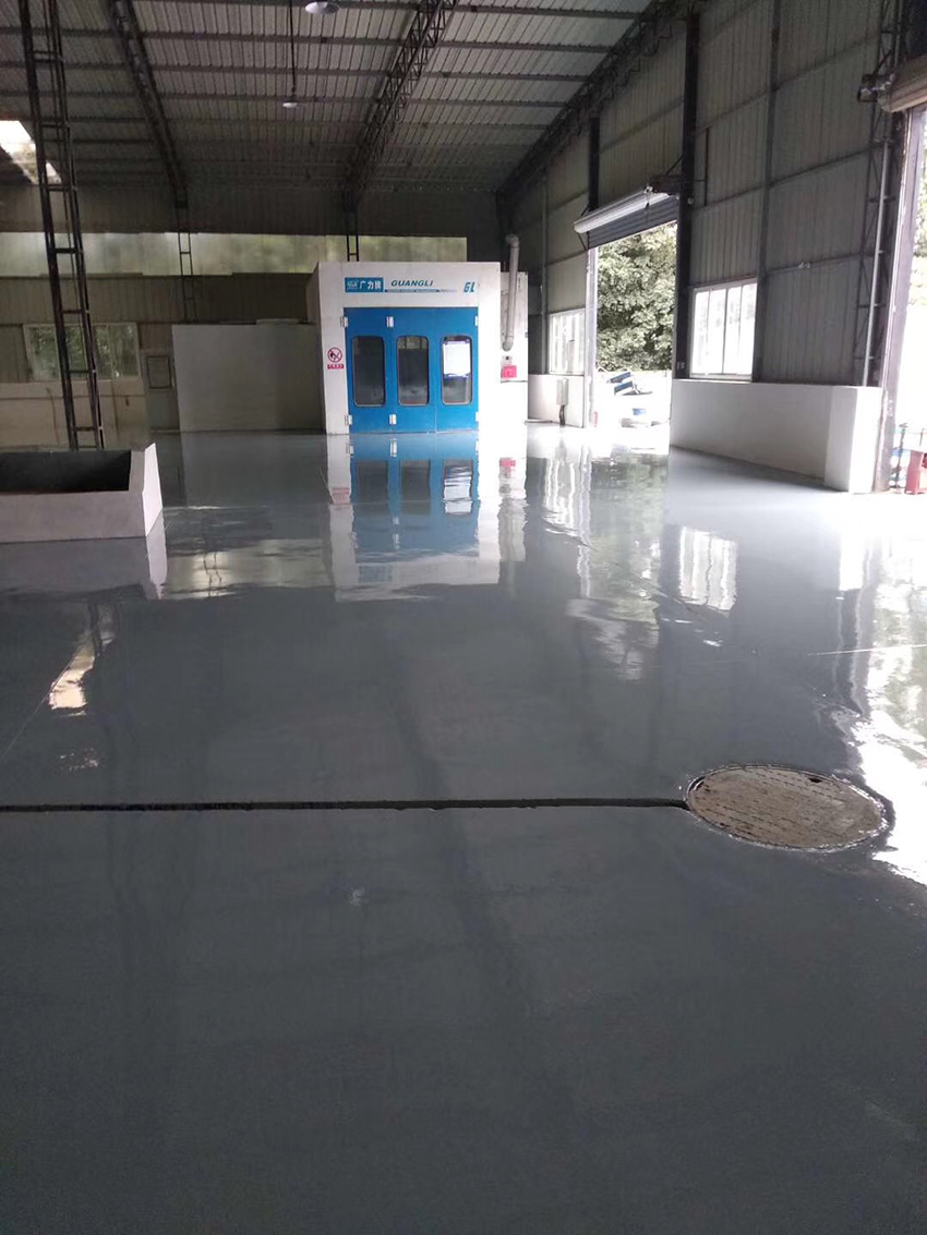 龍泉吉信和汽車修理廠金剛砂耐磨地坪翻新做環(huán)氧地坪漆